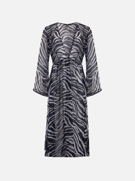 'Afterglow' Gown in Zebra