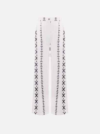 'Fly As Me' Trousers in Boho White