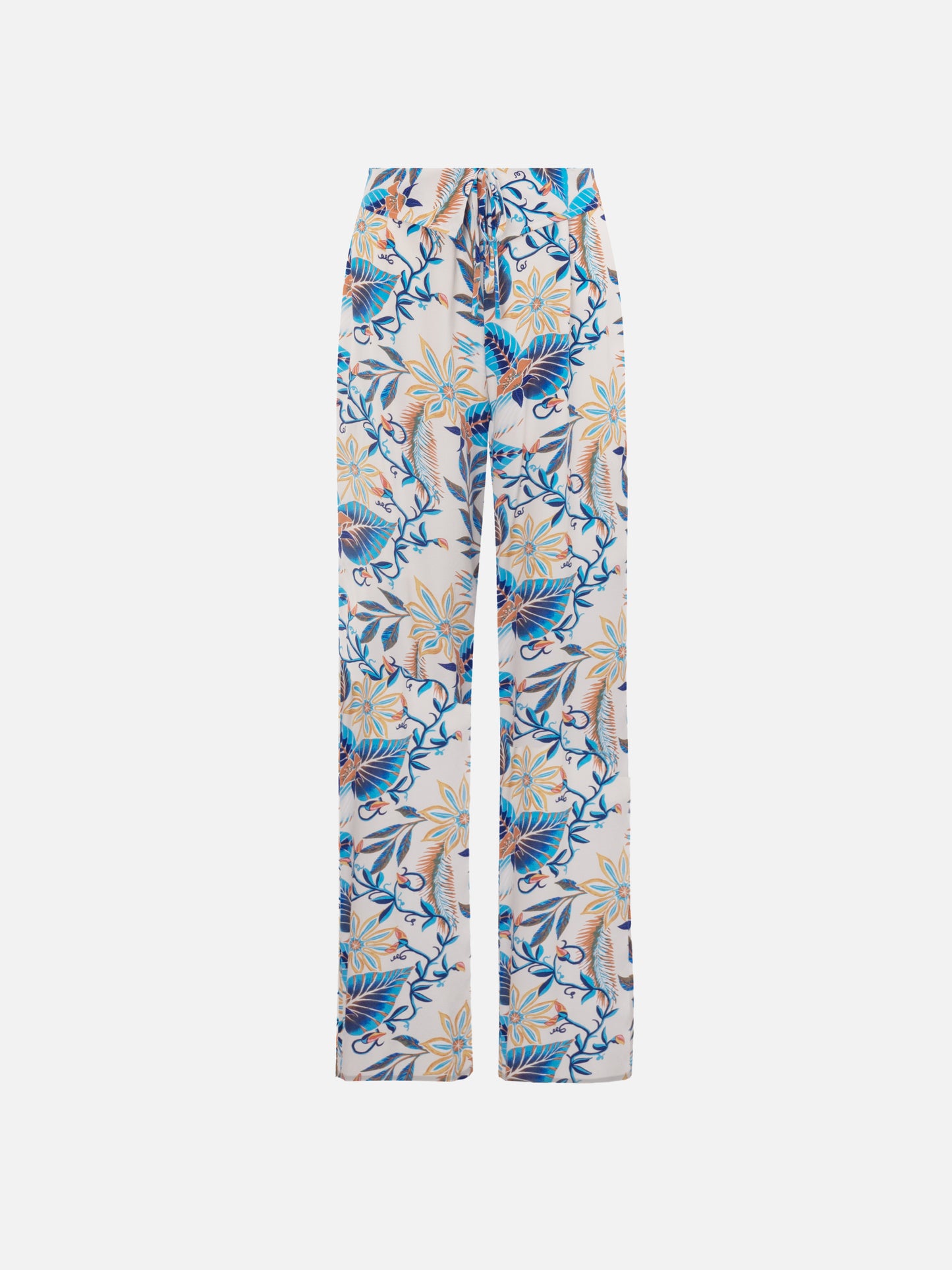 'Sweet Life' Trousers in Tropical Foliage